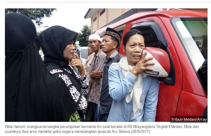 Ratapan Ibunda Tersangka Pembunuhan Sopir Grab saat Bersua Kapolrestabes