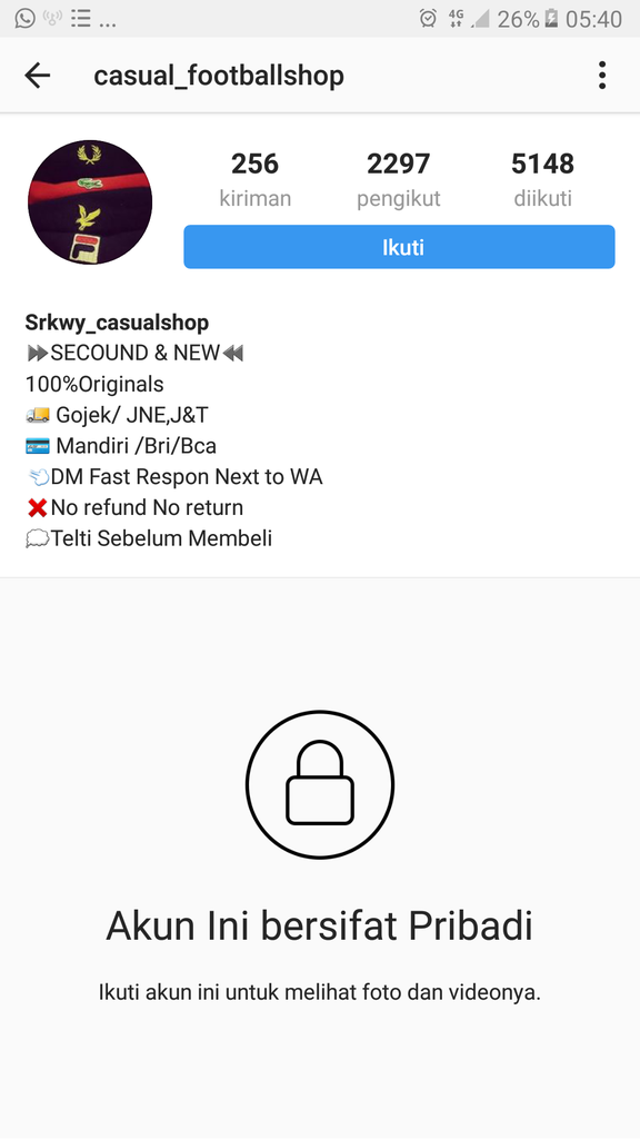 HATI - HATI PENIPUAN INSTAGRAM DENGAN AKUN @srkwy_shop no HP 0895621118439 
