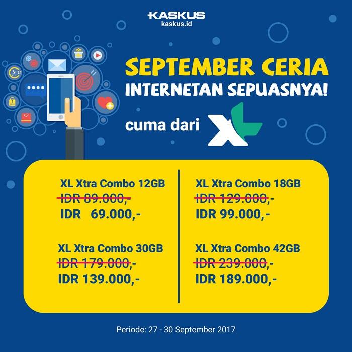 Paket Data XL Xtra Combo Diskon Hingga Rp 50.000, Gan! Buruan Borong! 