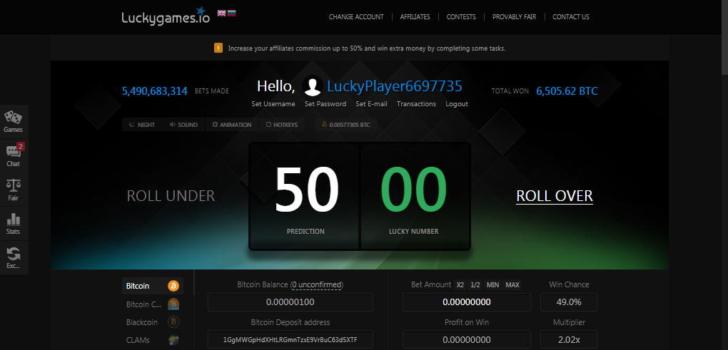 Luckygames.io website gambling BTC, banyak gratisannya gan. WD instant. Join yuk