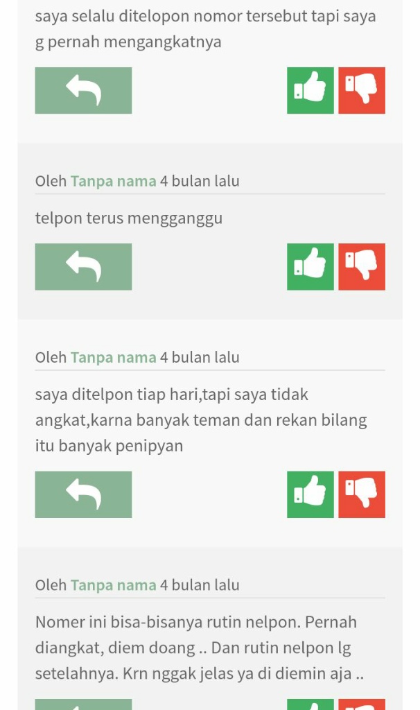 Pemilik nomor +62180645500 ente rajin amat dah nelepon ane sampe 5x dalam sehari !