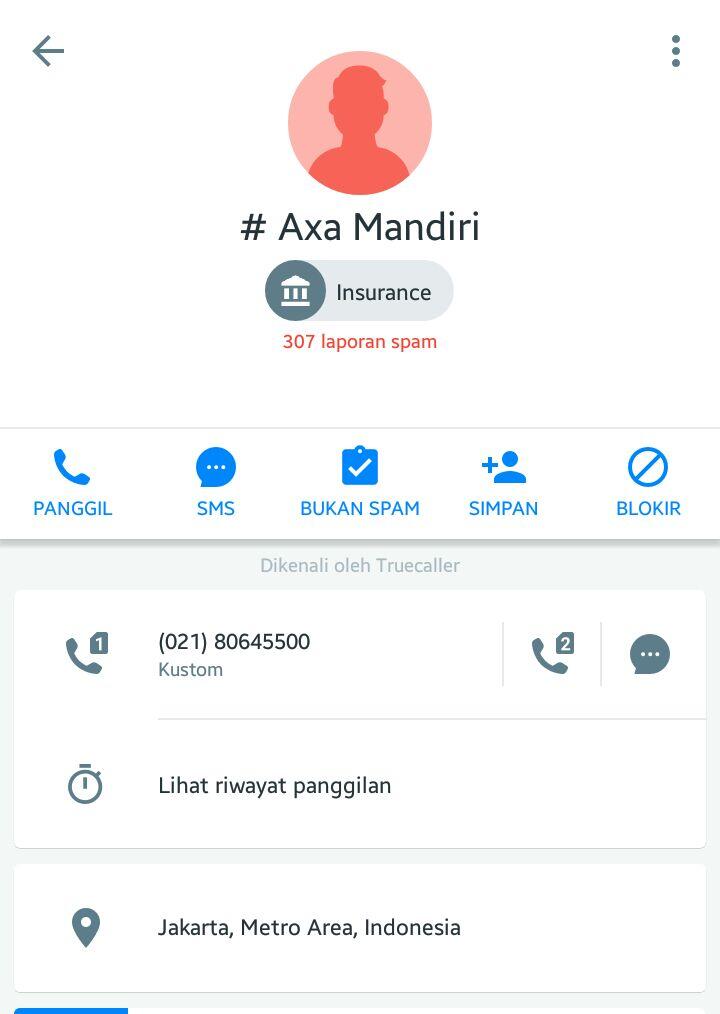Pemilik nomor +62180645500 ente rajin amat dah nelepon ane sampe 5x dalam sehari !