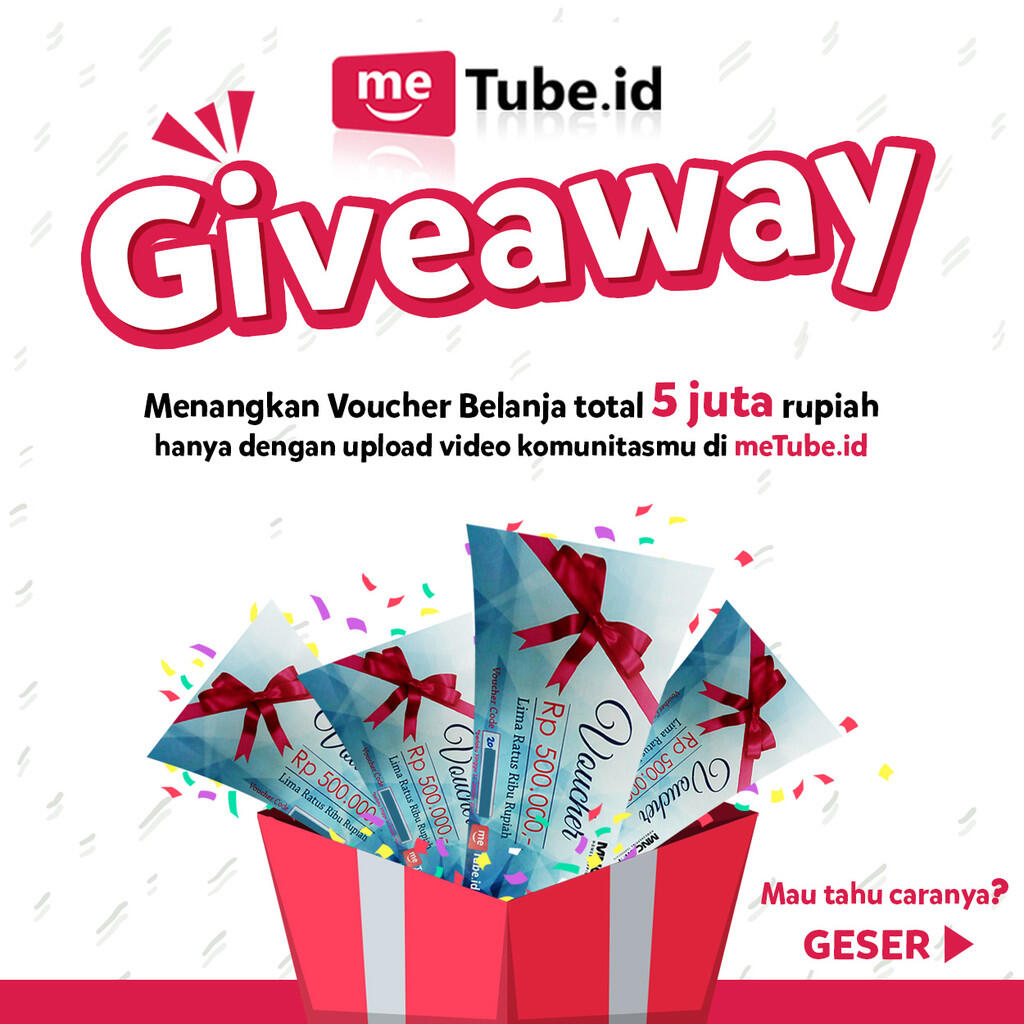 Ikutan Giveaway meTube.id berhadiah voucher belanja total Jutaan rupiah!