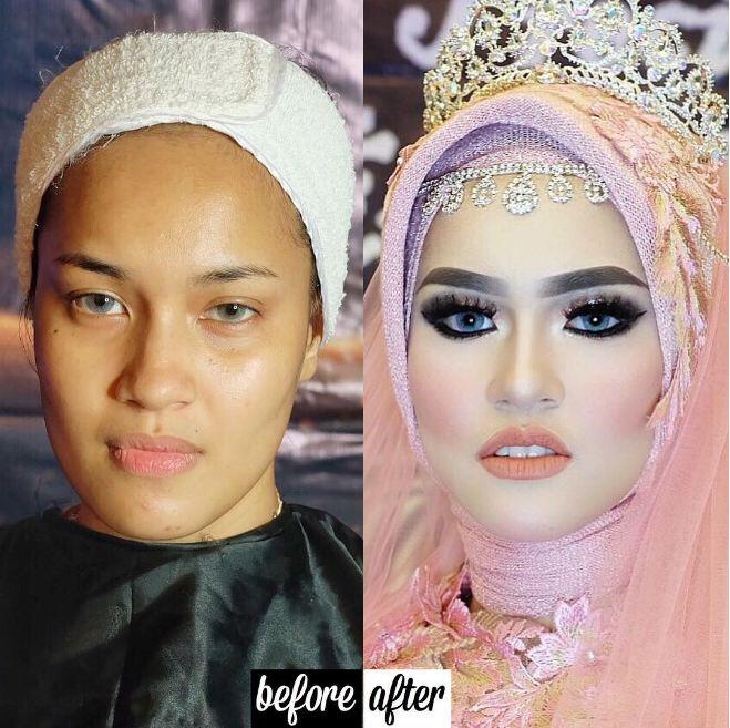 10 Transformasi wajah wanita sebelum dan sesudah pakai makeup, wow!