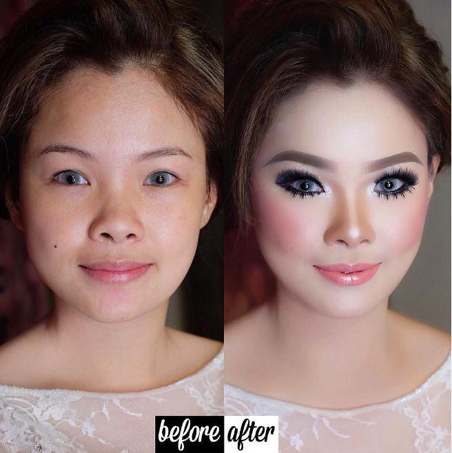 10 Transformasi wajah wanita sebelum dan sesudah pakai makeup, wow!