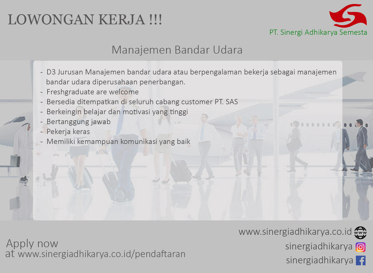 Lowongan Manajemen Bandar Udara