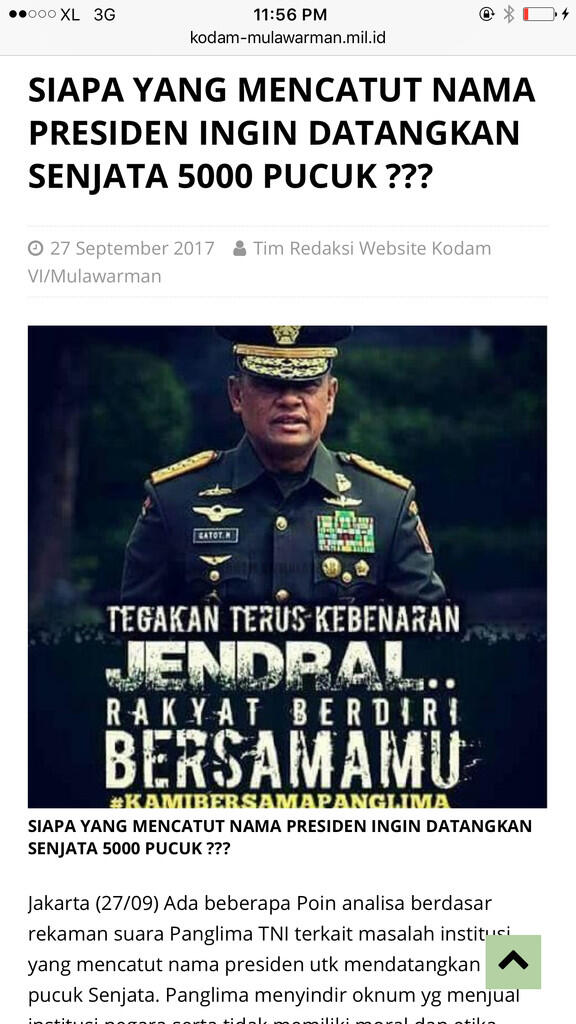 Situs Kodam Mulawarman Serang Kepala BIN, Ini Penjelasan Pangdam