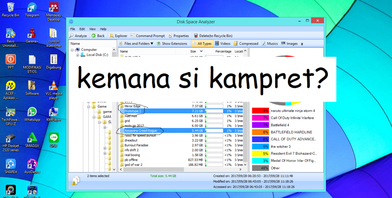 Need Help Folder tersembunyi tapi kemakan size nya &#91;SOLUSI