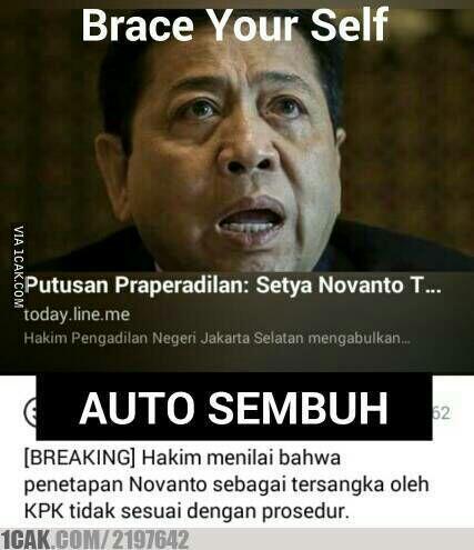 Hakim Cepi Batalkan Status Tersangka Setya Novanto