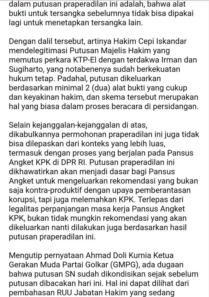 Nyanyian Nazarudin Kembali tepat, Setya Novanto Kebal Hukum