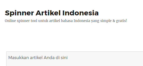 ---UPDATE !!! ---TOOL ONLINE UNTUK SPIN ARTIKEL BLOG BERBAHASA INDONESIA
