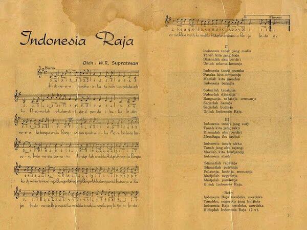 Ini Naskah Lyric Lagu Kebangsaan Indonesia Raya 3 Stanza (BAIT)