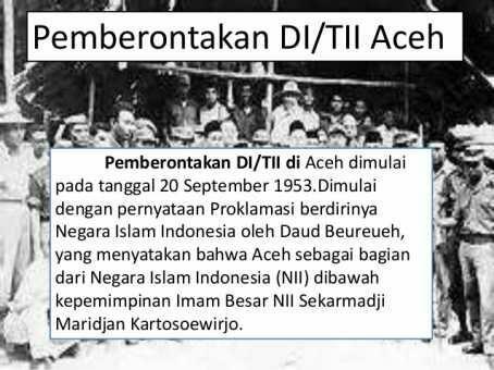 Pemberontakan DI/TII di Berbagai Daerah Indonesia