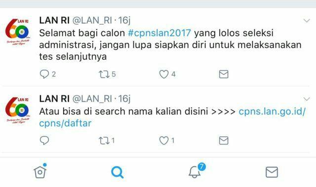 Daftar Lengkap 5.840 Pelamar CPNS LAN 2017 Yang Lolos Seleksi Administrasi