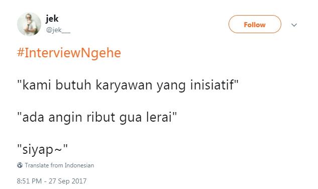 15 Cuitan 'interview ngehe' ini bikin makin bosen jadi pengangguran