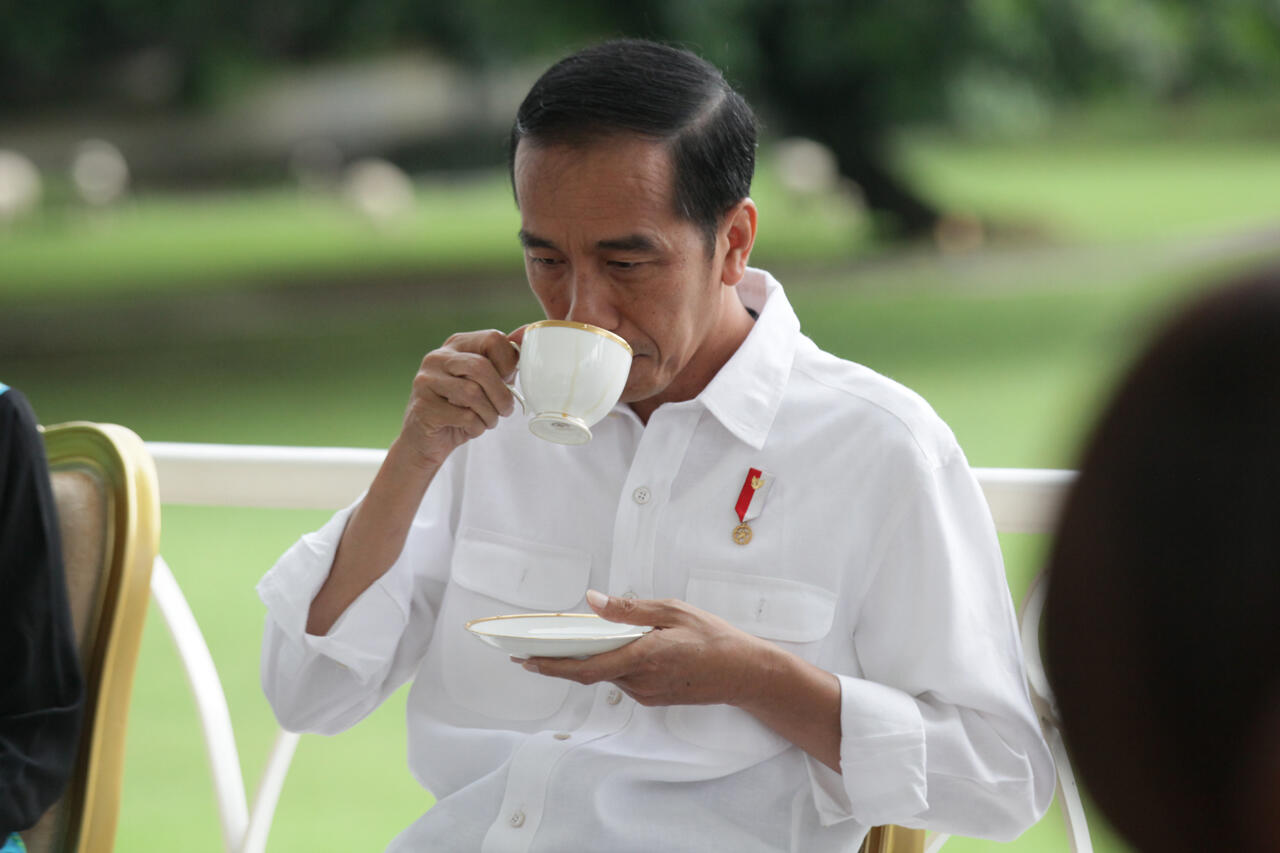 Ngopi Sore Bareng Presiden Joko Widodo di Istana Bogor