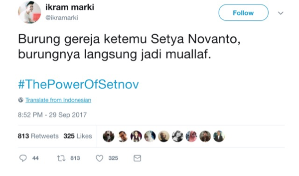 Ngakak! Bebas dari Status Tersangka, Warganet Usung Tagar #ThePowerOfSetNov