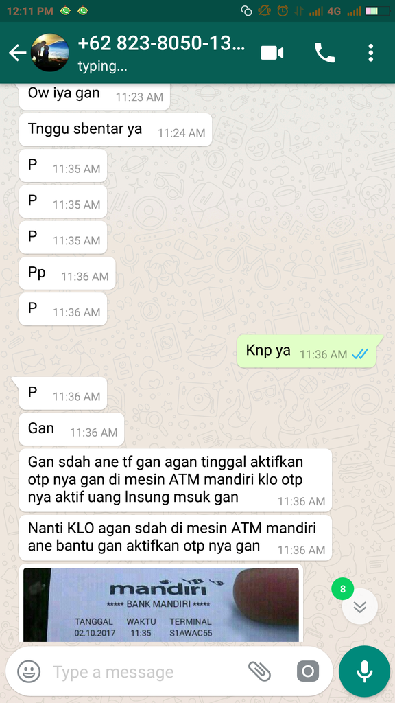 Saya Ketip dg Penupian menggunakan OTP Bank