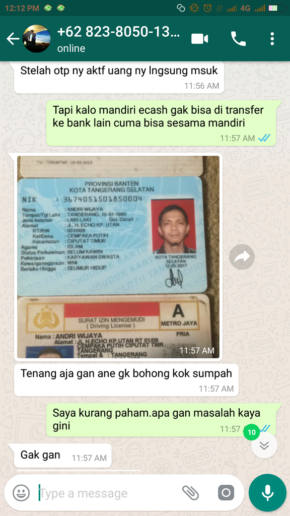 Saya Ketip dg Penupian menggunakan OTP Bank