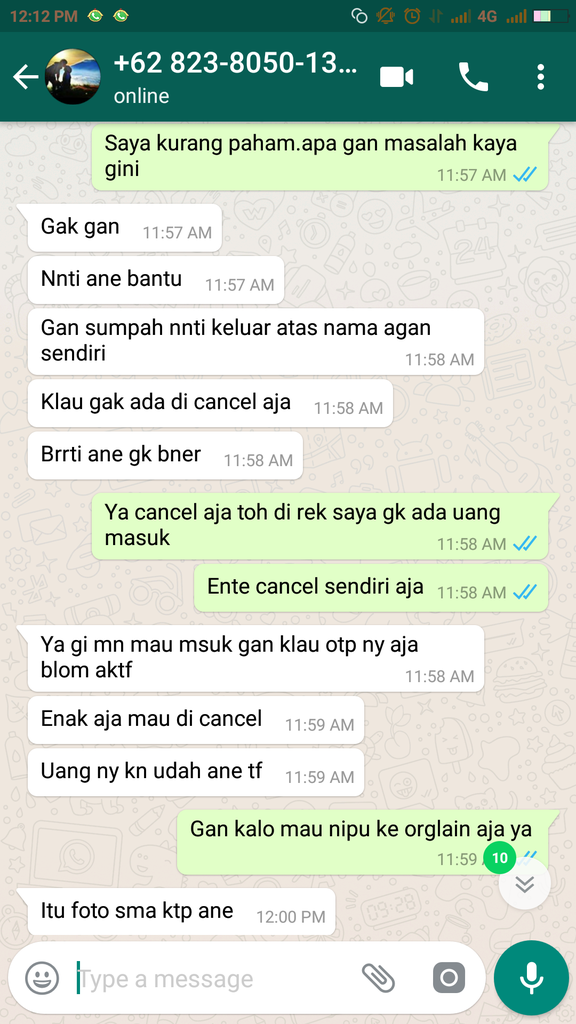 Saya Ketip dg Penupian menggunakan OTP Bank