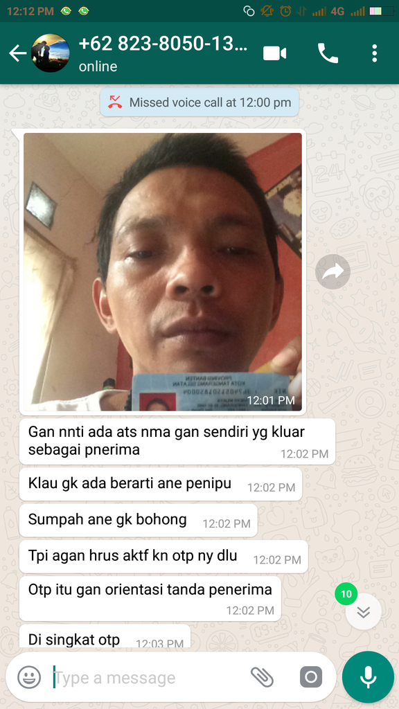 Saya Ketip dg Penupian menggunakan OTP Bank