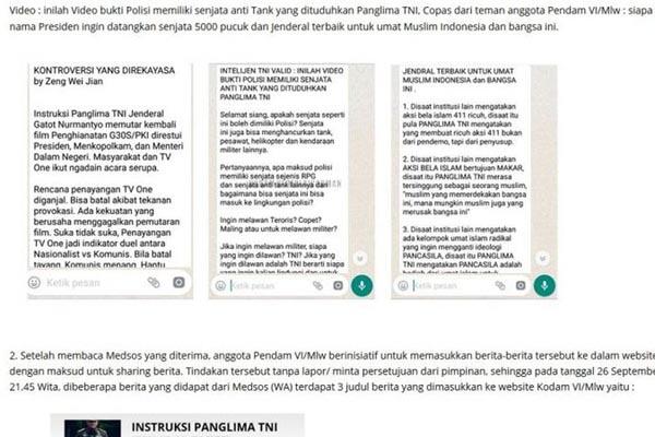 Anak Buah Ceroboh Unggah Berita dari Medsos, Wakapendam Dicopot