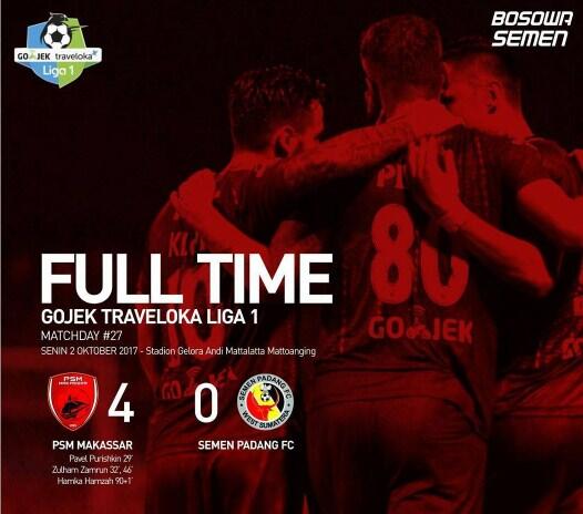ALL GOALS & HIGLIGHT PSM MAKASAR VS SEMEN PADANG 4-0 (FULL HD)