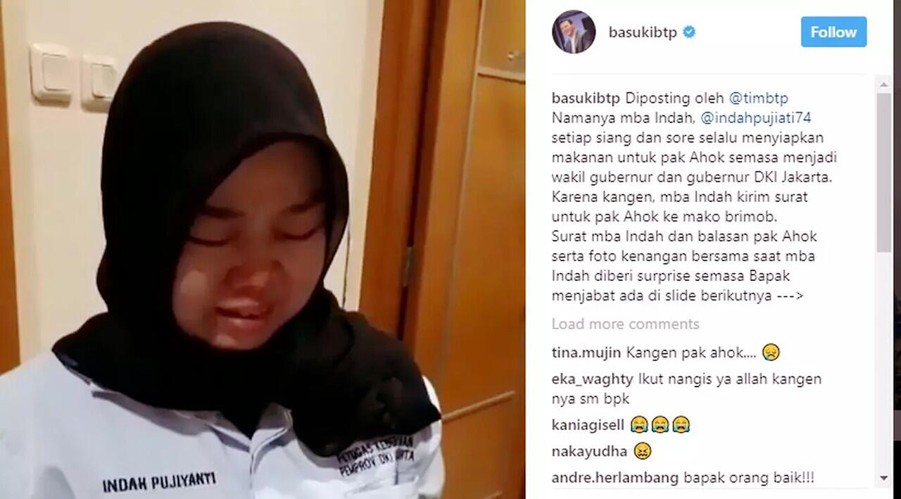 Tangis Haru PHL Balai Kota Saat Ahok Balas Suratnya