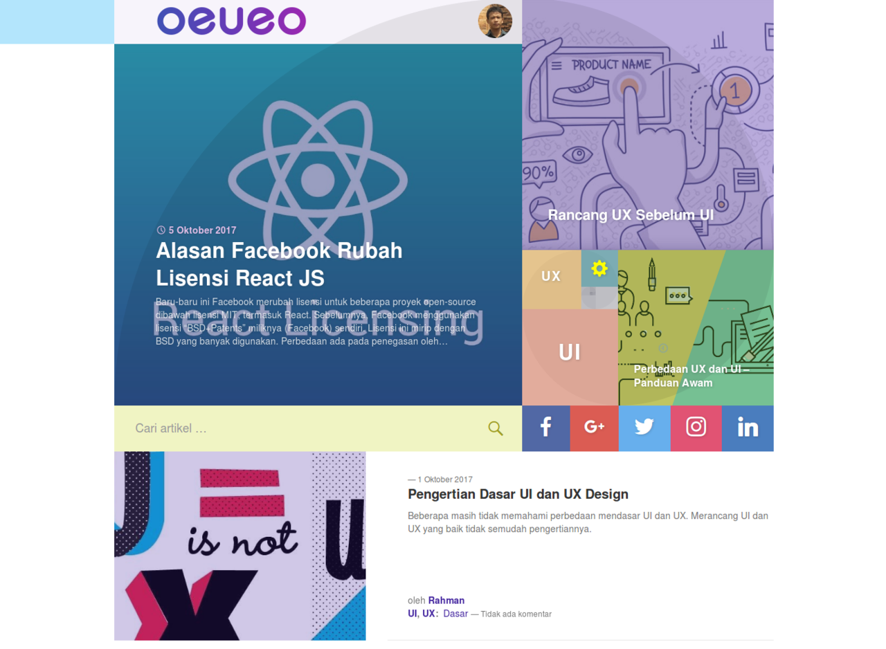 Baru buat blog seputar UI & UX Geek's, mampir gan