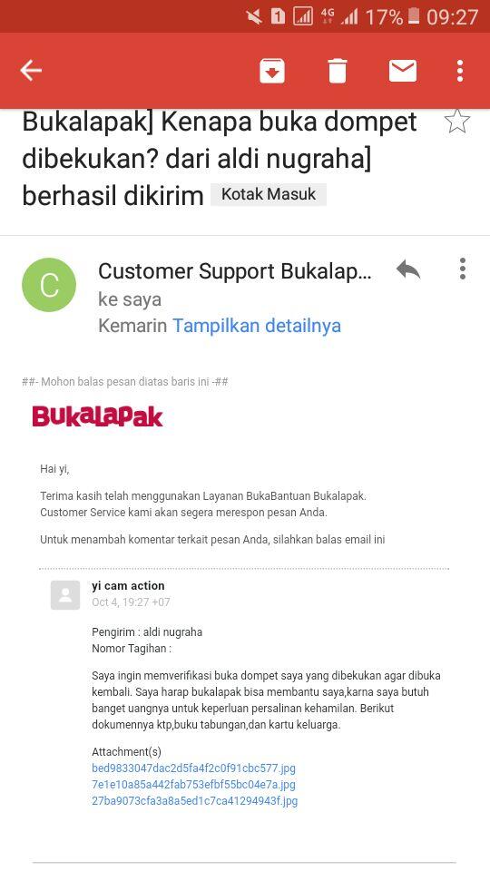 Buka Dompet Dibekukan Tanpa Alasan