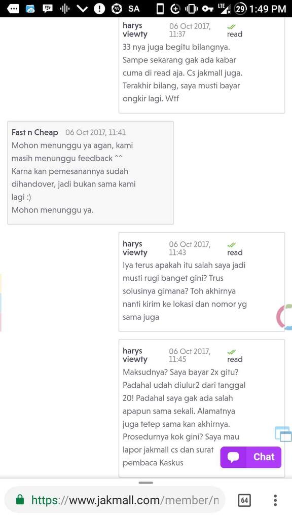 jakmall dan atau jne yg bermasalah