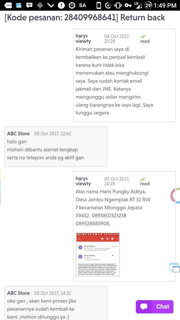 jakmall dan atau jne yg bermasalah
