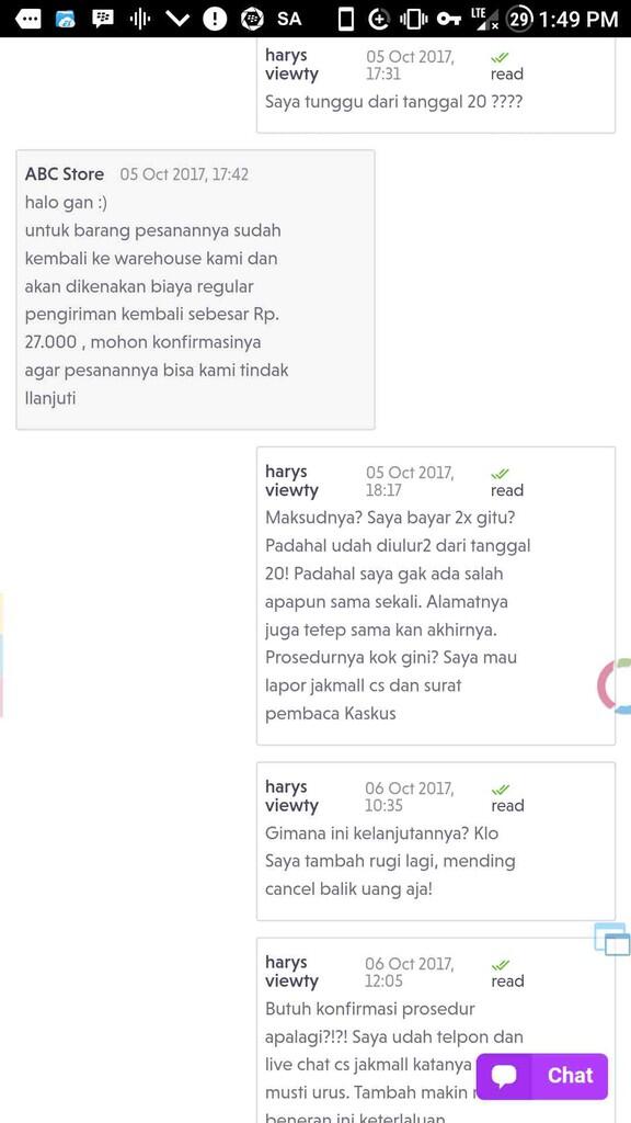 jakmall dan atau jne yg bermasalah