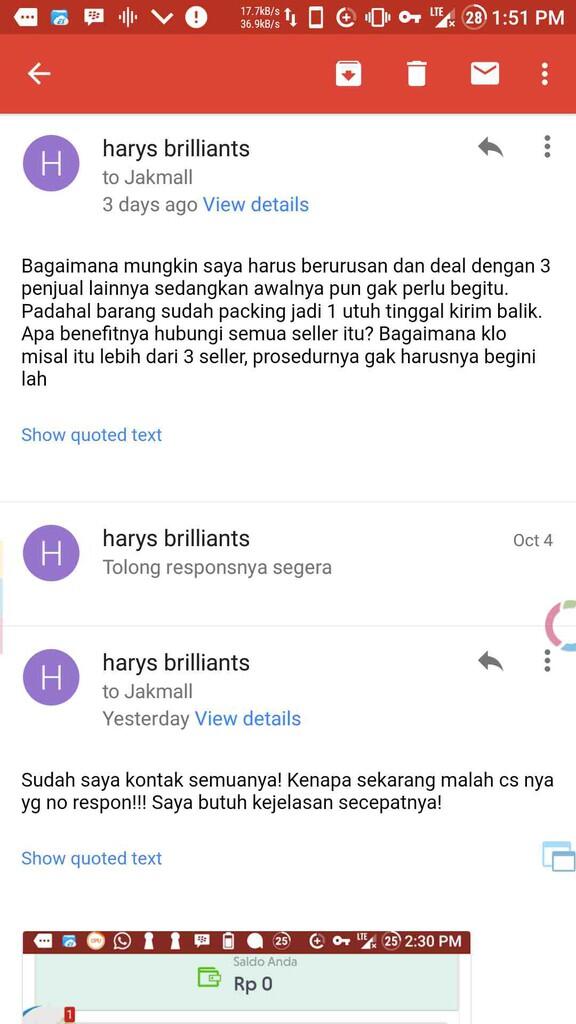 jakmall dan atau jne yg bermasalah