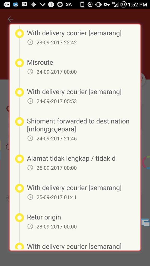 jakmall dan atau jne yg bermasalah