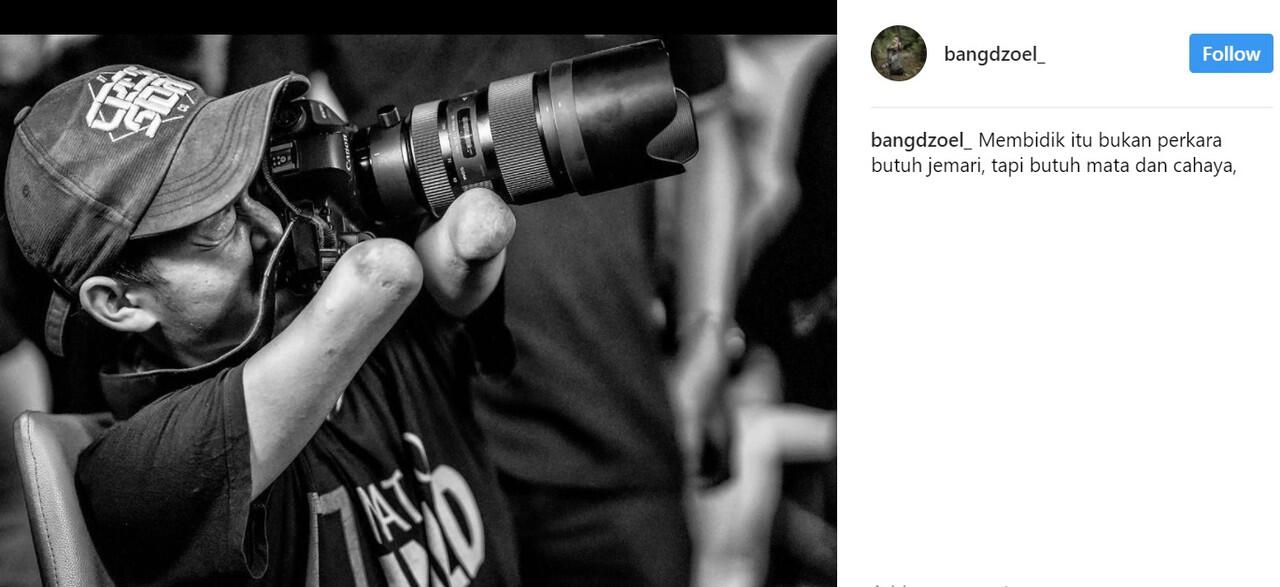 Achmad Zukarnain, Fotografer Difabel yang Pantang Menyerah Memotret Dunia