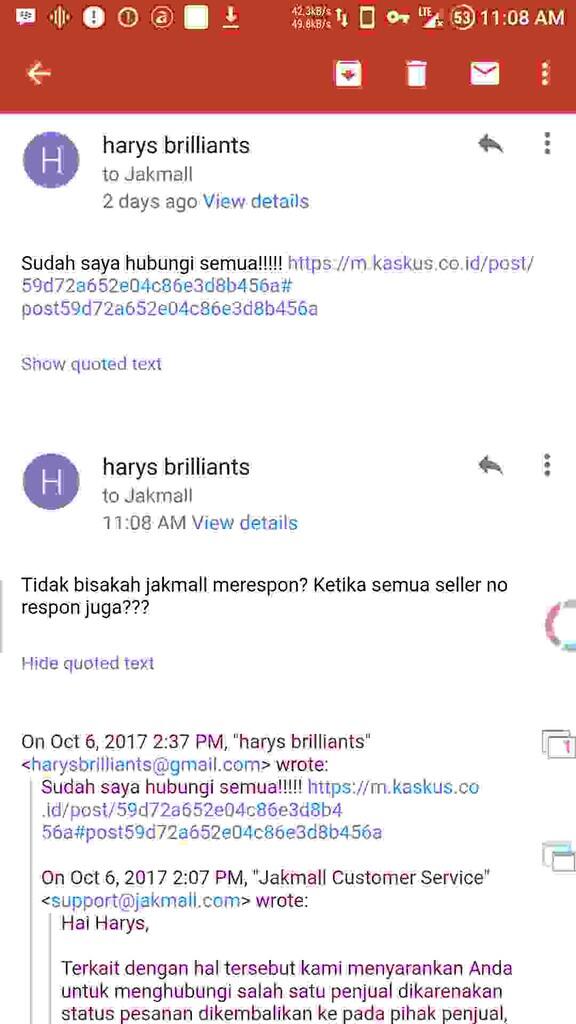jakmall dan atau jne yg bermasalah