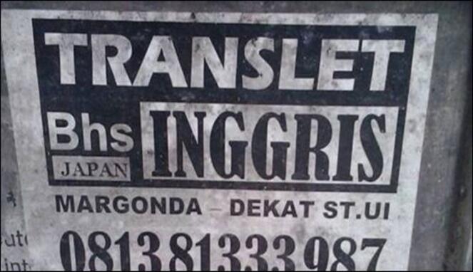 Poster “Keminggris” Orang Indonesia, Meskipun Salah yang Penting Bikin Ngakak