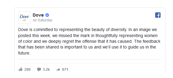 Dove meminta maaf atas iklan &quot;rasis&quot; yang memicu protes..