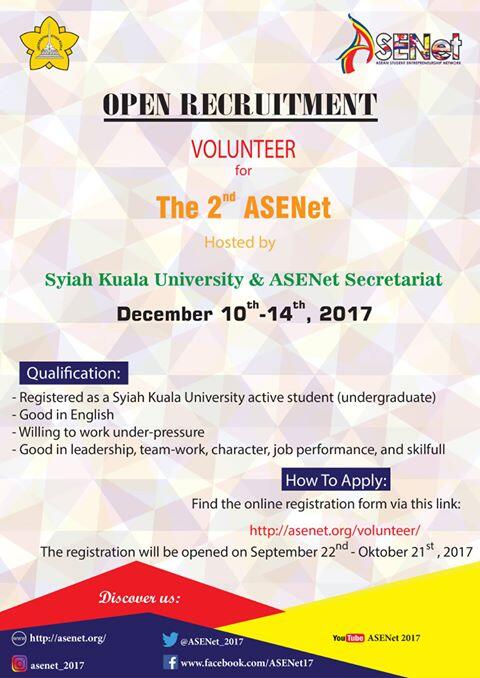 &#91;Event&#93; ASEAN Student Entrepreneurship Network (ASENet)