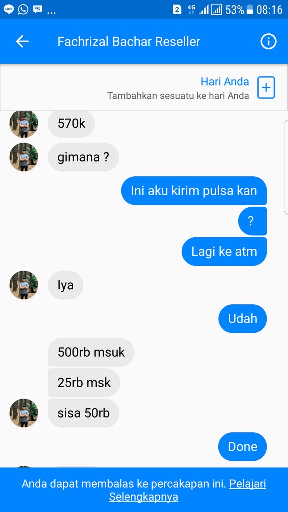 Penipuan id Mobile Legend Pulber senilai 570k