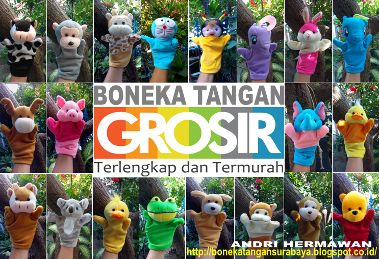 Mainan Boneka Tangan Surabaya / Boneka Tangan Karakter / Bone Edukasi / Mainan Anak