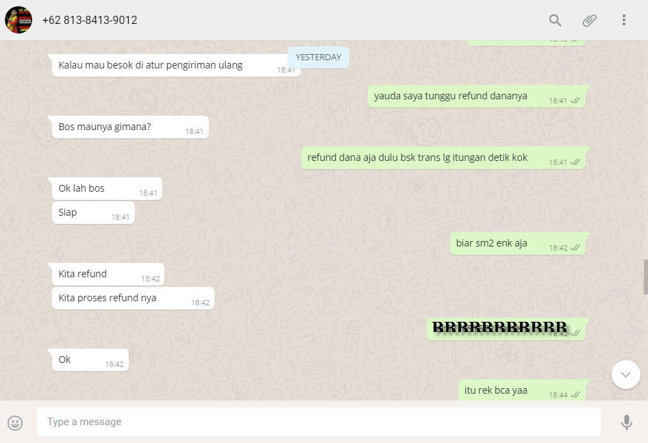 WASPADANYA BELI MIRAS ATAU BARANG APAPUN DARI REK BCA 5730032937 A/N SUDRAJAT