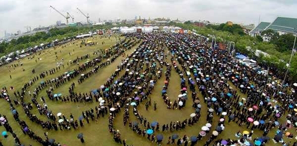Persiapan Prosesi Kremasi Raja Bhumibol Adulyadej