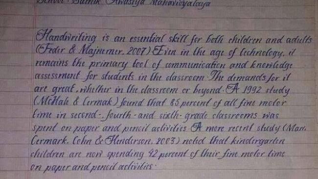 Unik! Tulisan tangan bocah 8 tahun ini seperti diketik komputer