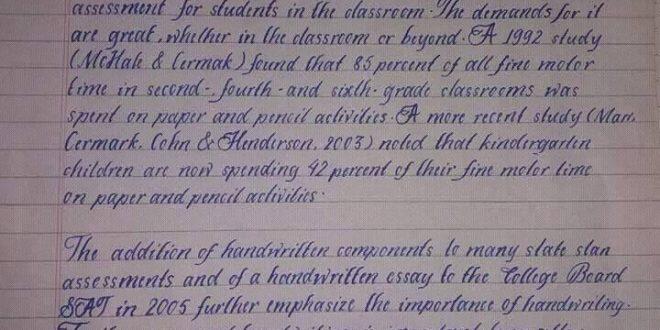 tulisan tangan anak 8 tahun ini dianggap tercantik didunia
