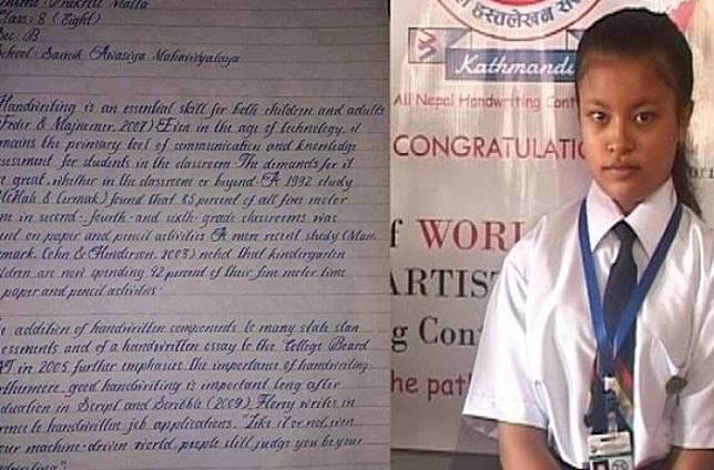 Bocah 8 Tahun Ini Memiliki Tulisan Tangan Tercantik Di Dunia, Setuju Gak Gan?