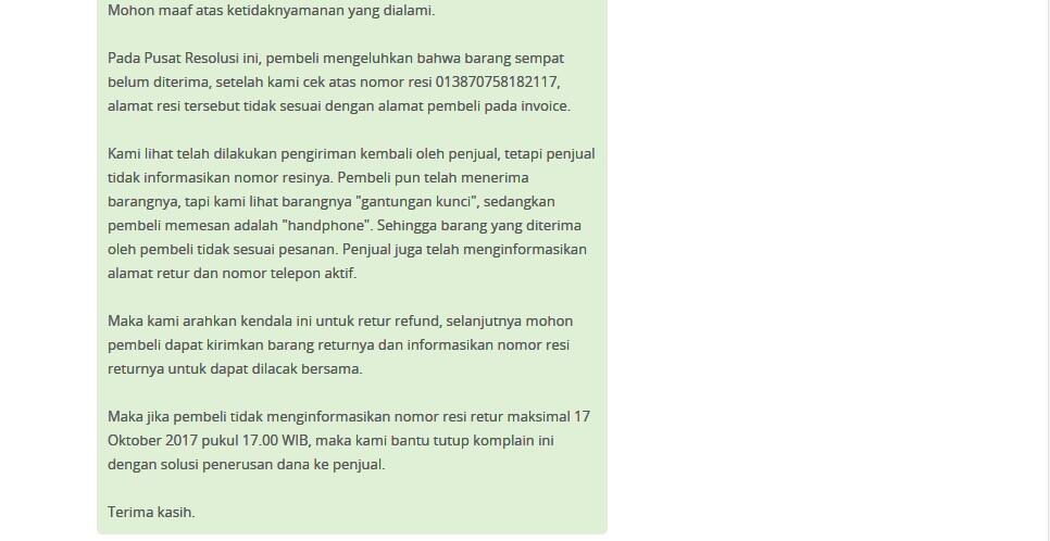 &#91;SHARE&#93; Tokopedia Melindungi Seller Yang Jelas2 Mencoba Melakukan Penipuan