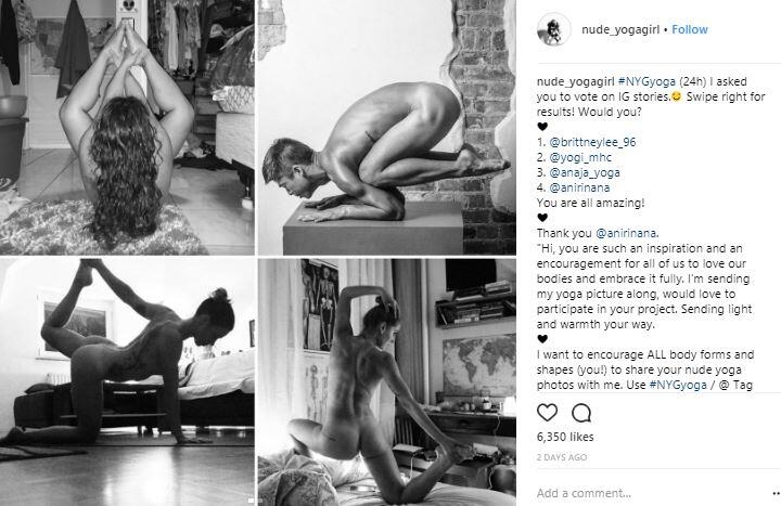 Trend &quot;Naked Yoga&quot; di Instagram, Gimana menurut agan?