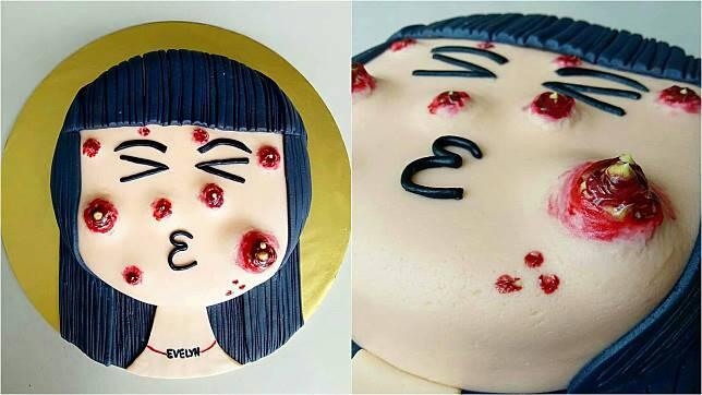 LOL! Cake Ini Seperti Ditumbuhi Jerawat, Mau Makan Gan?